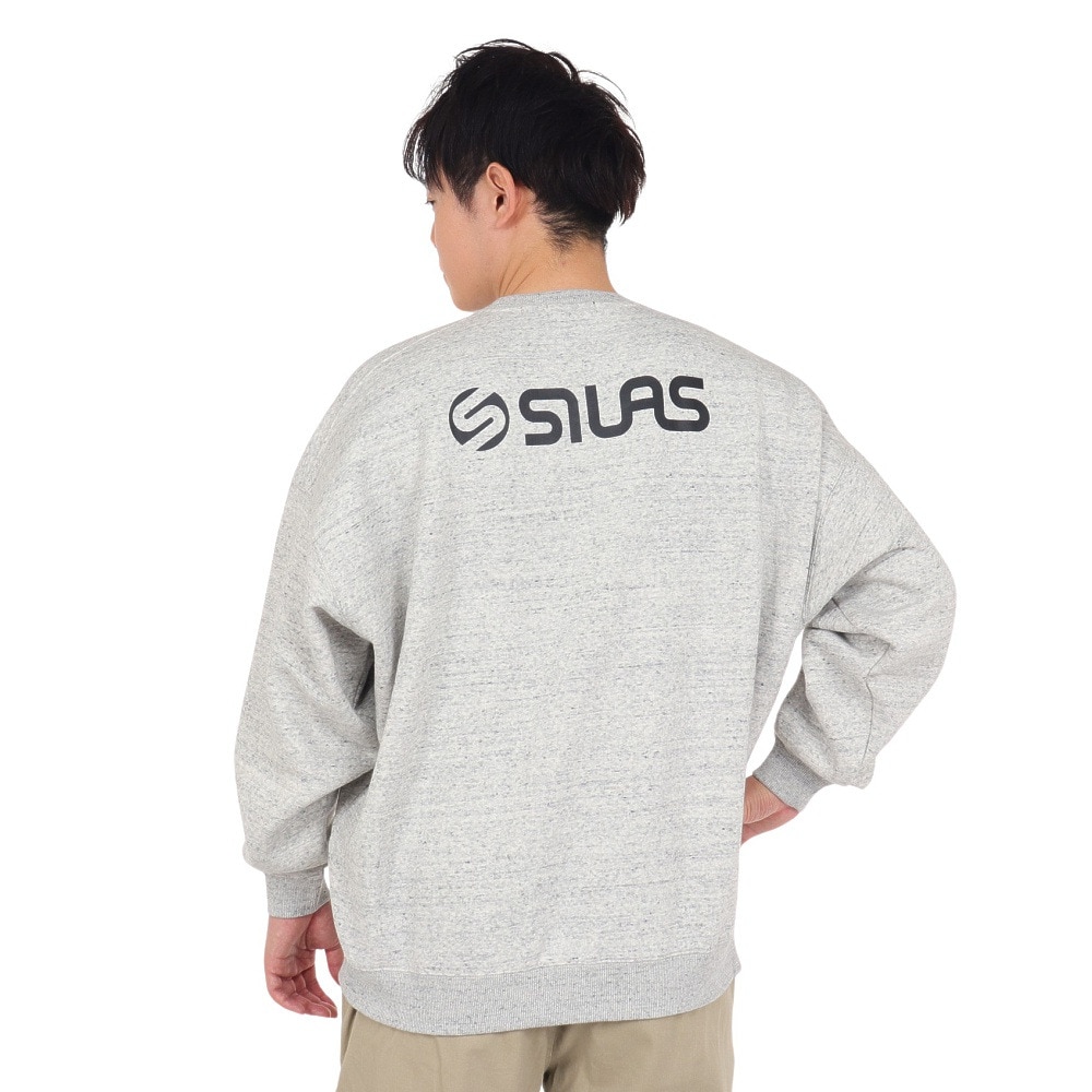 サイラス（SILAS）（メンズ）CHESTロゴ ベーシックワイド スウェットシャツ 110233012002-ASH