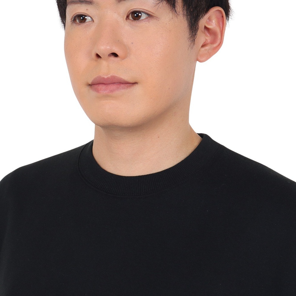 サイラス（SILAS）（メンズ）CHESTロゴ ベーシックワイド スウェットシャツ 110233012002-BLACK
