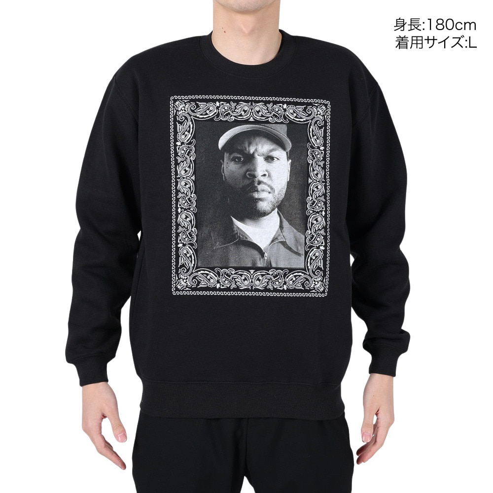 1993 デザイン ワールド ヒップ ホップ（1993 DESIGNED WORLD HIP HOP）（メンズ）1993 DESIGNED WORLD WEST CUBE クルーネックトレーナー 1993-23A072-Black