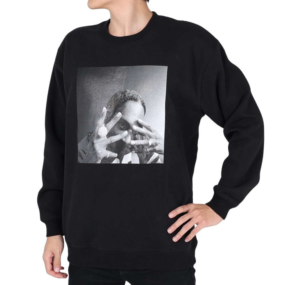 1993 デザイン ワールド ヒップ ホップ（1993 DESIGNED WORLD HIP HOP）（メンズ）トレーナー WEST SNOOP クルースウェット 1993-23A075-Black
