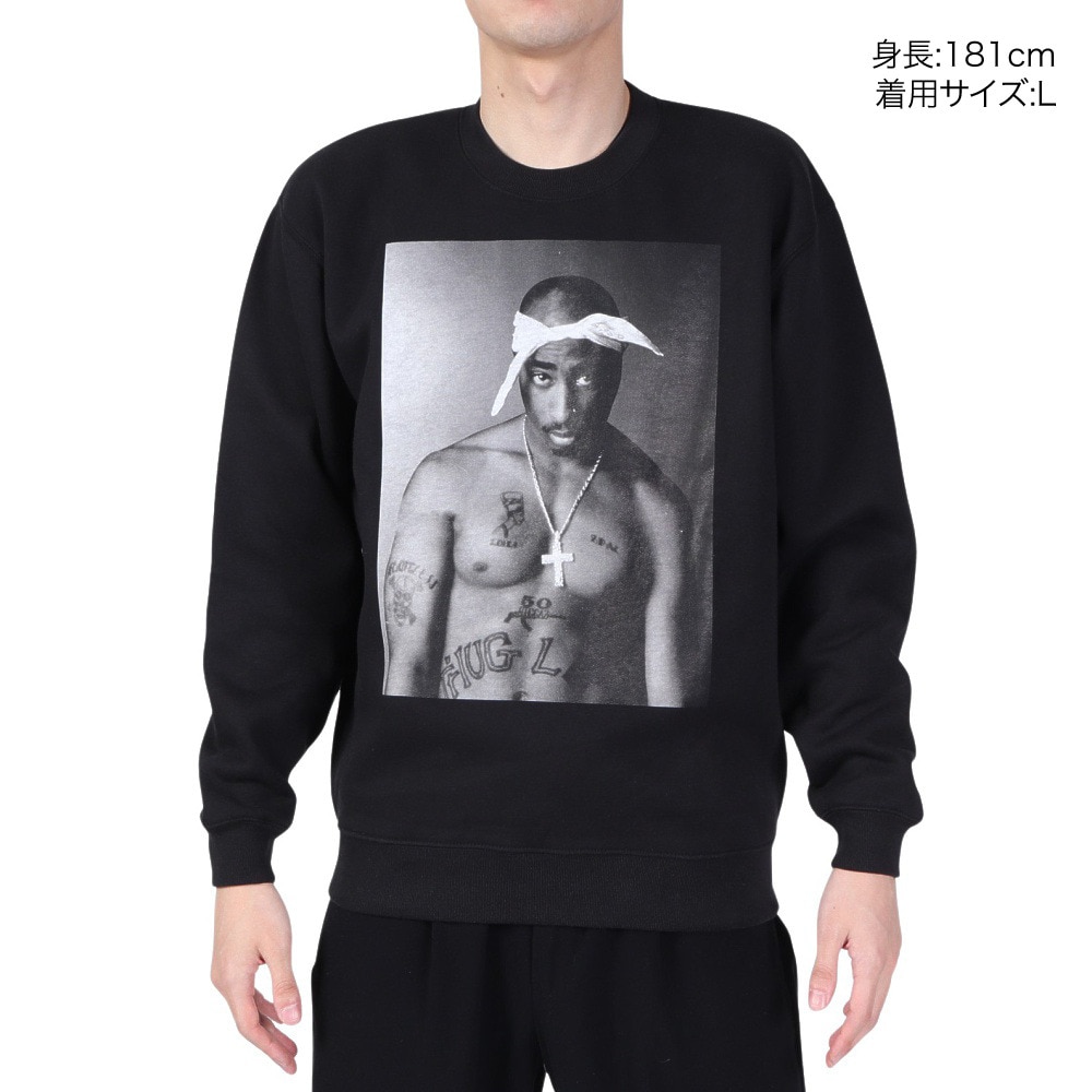 1993 デザイン ワールド ヒップ ホップ（1993 DESIGNED WORLD HIP HOP）（メンズ）1993 WEST PAC クルー 長袖スウェット 1993-23A078-Black