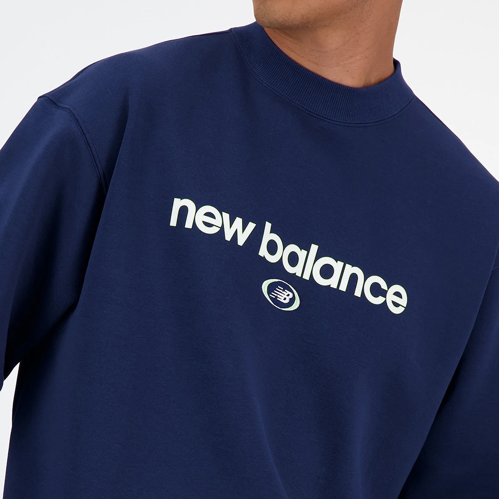 ニューバランス（new balance）（メンズ）Hoops 裏起毛スウェットクルー トレーナー MT41597NNY