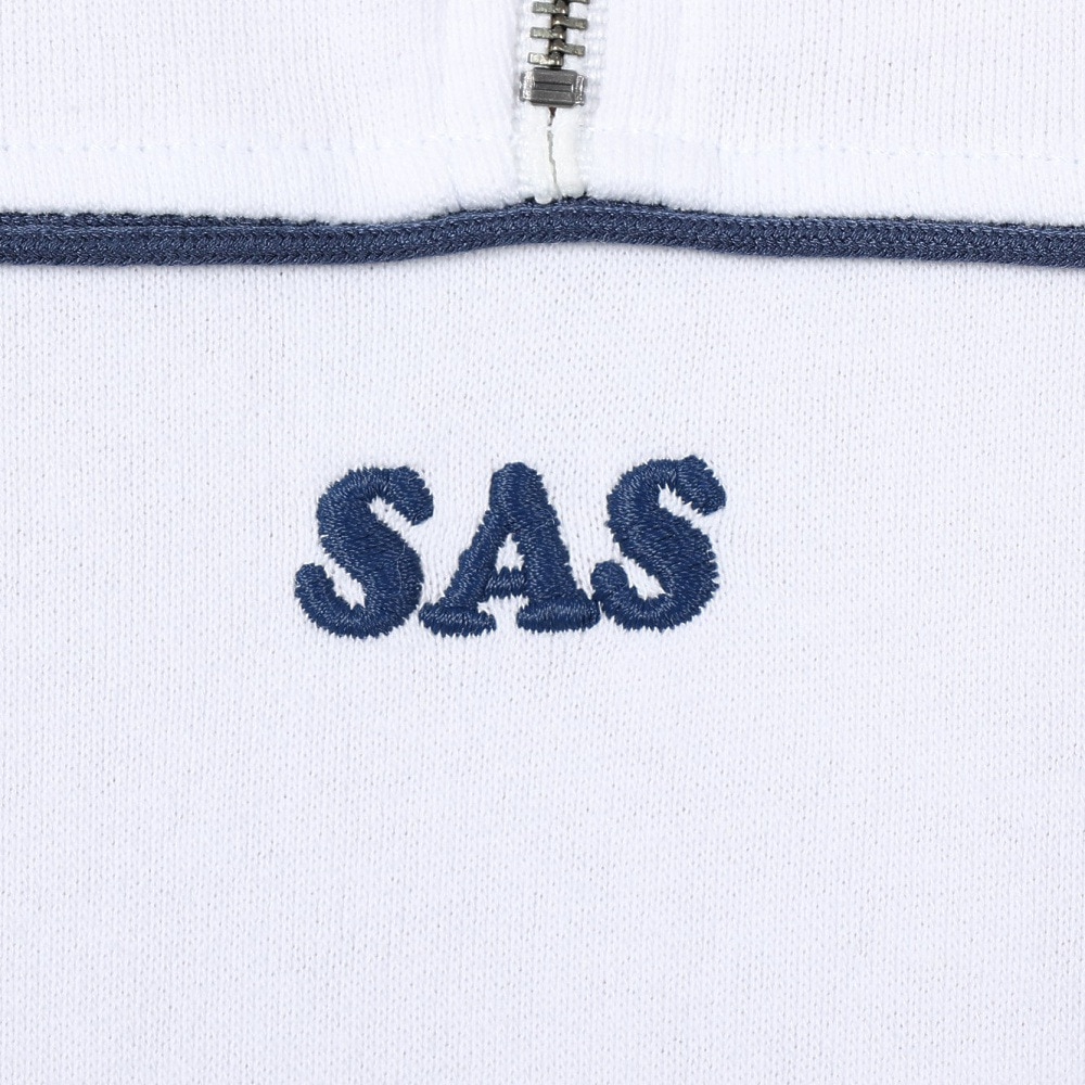 エスエーエス（S.A.S）（メンズ）ミニ裏毛半袖ハーフジップシャツ SAS2345803-5:OFF