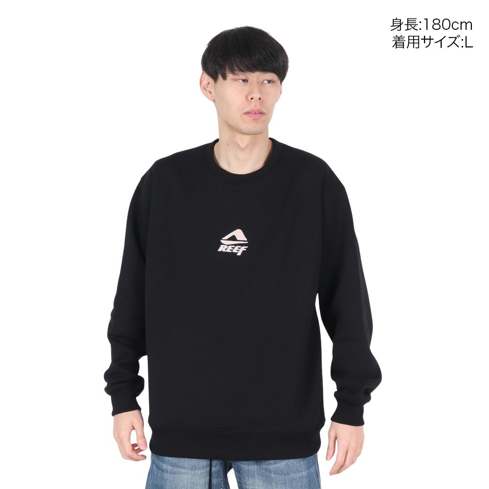 リーフ（REEF）（メンズ）SOLONA スウェット クルーシャツ RFSWM2401-BLK