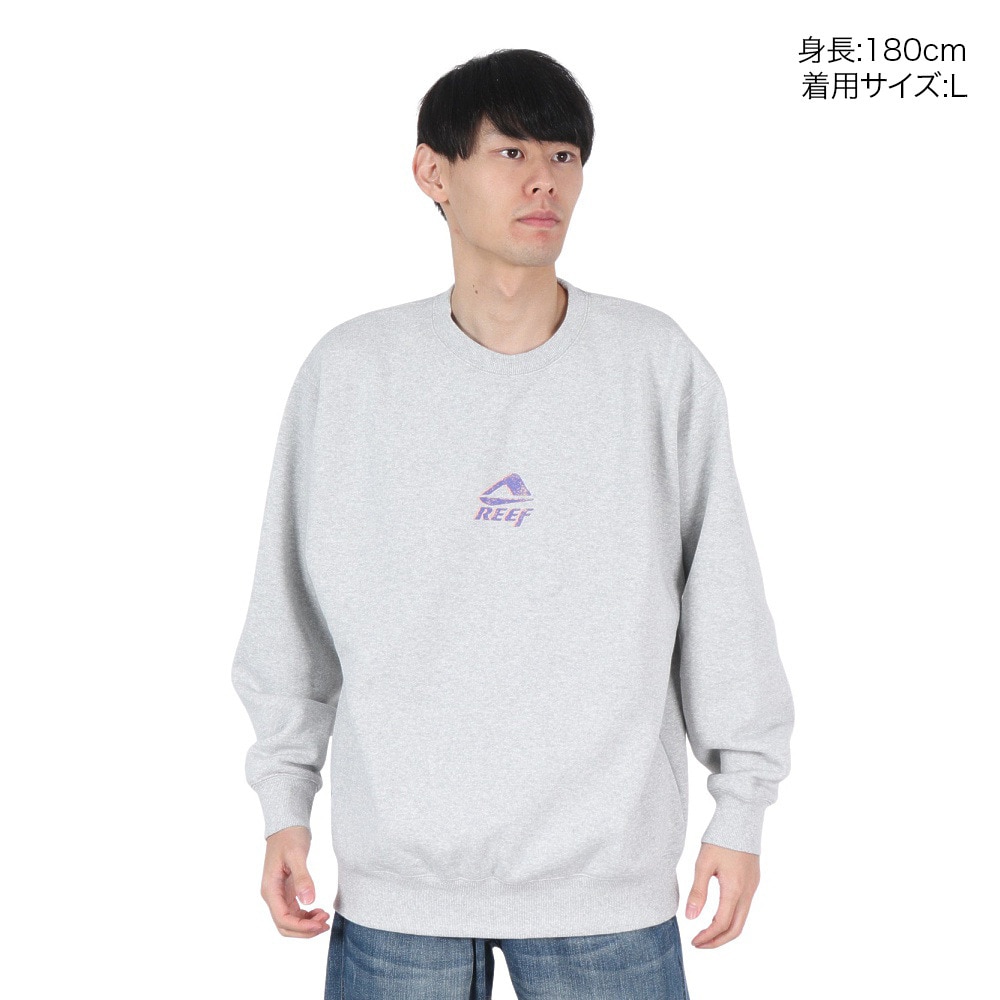 リーフ（REEF）（メンズ）SOLONA スウェット クルーシャツ RFSWM2401-H.GRY