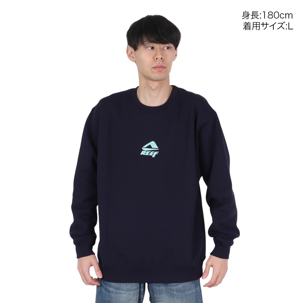 リーフ（REEF）（メンズ）SOLONA スウェット クルーシャツ RFSWM2401-NAV