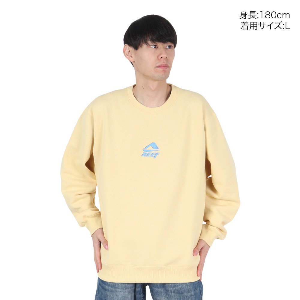 リーフ（REEF）（メンズ）SOLONA スウェット クルーシャツ RFSWM2401-YEL