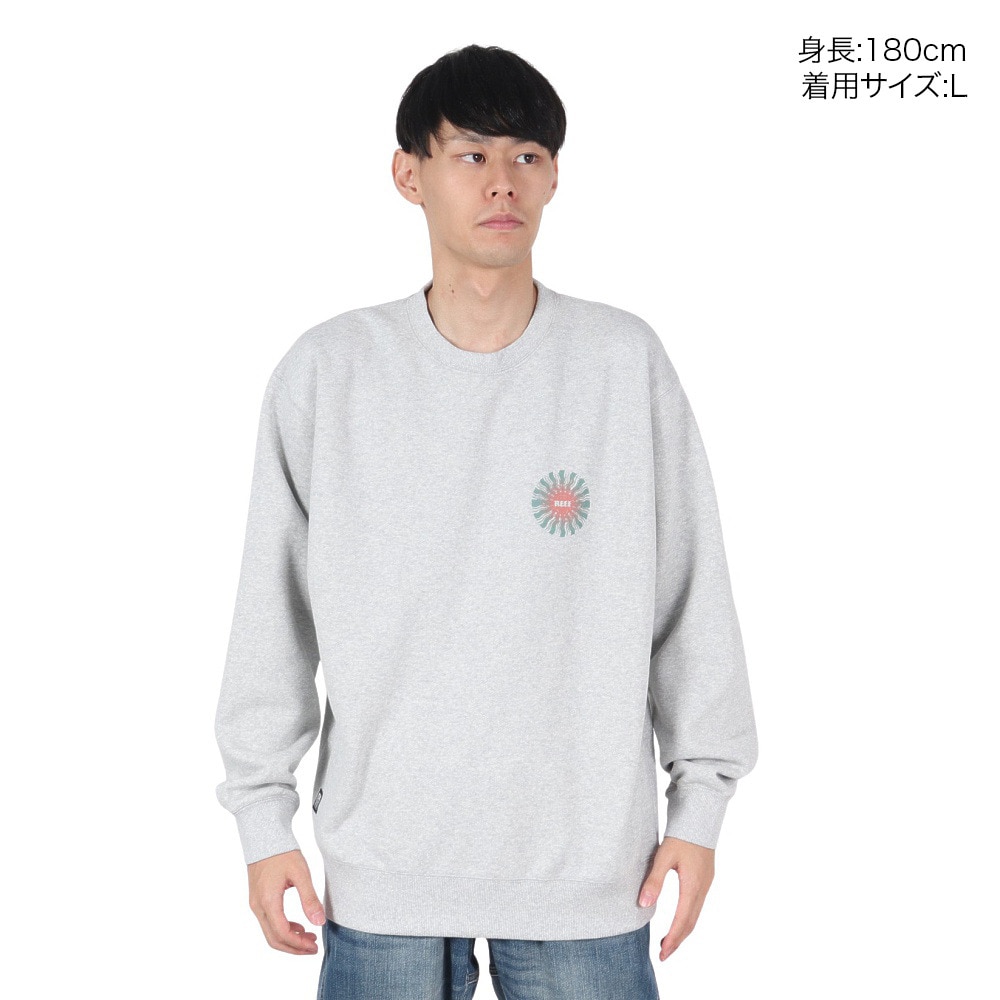 リーフ（REEF）（メンズ）AYESUNRAYS スウェットシャツ RFSWM2402-H.GRY