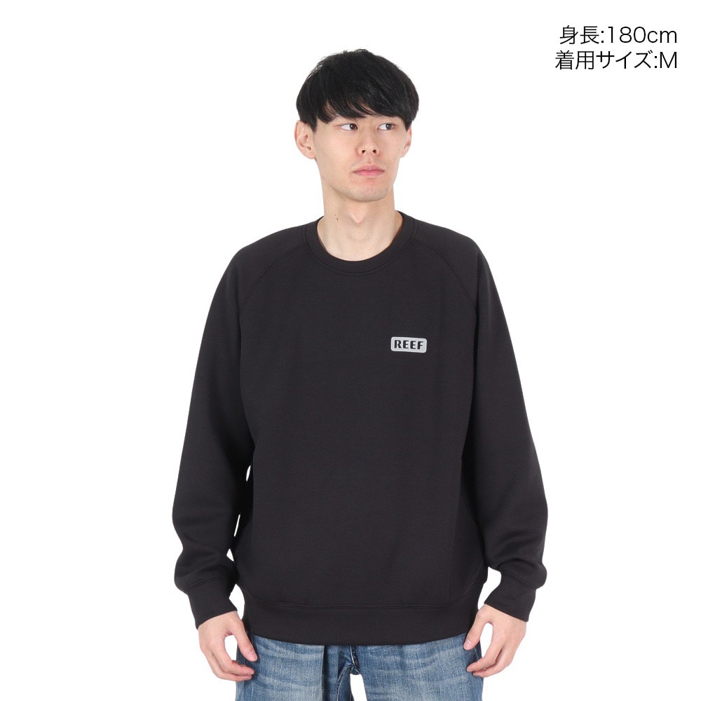 リーフ（REEF）（メンズ）アクティブ ニット クルーネック トレーナー RFSWM2404-BLK