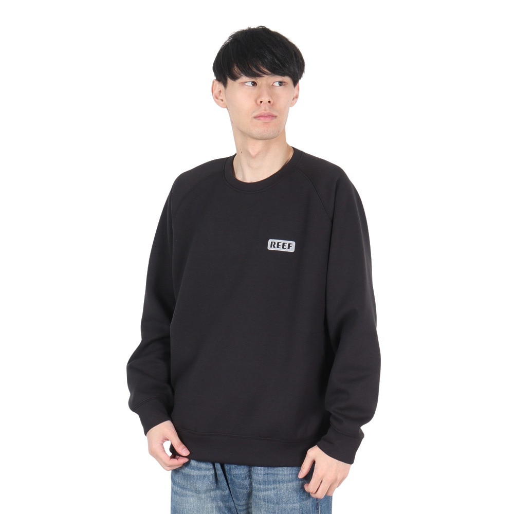 リーフ（REEF）（メンズ）アクティブ ニット クルーネック トレーナー RFSWM2404-BLK