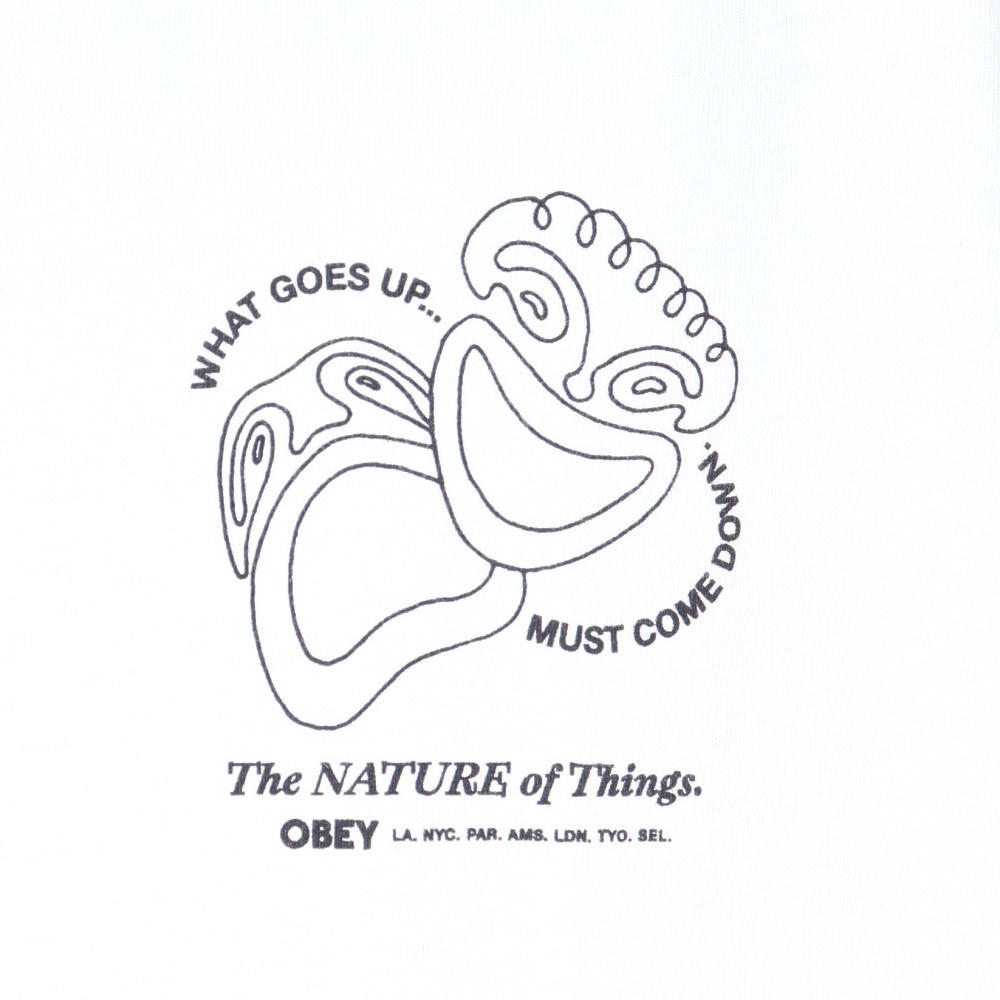 オベイ（OBEY）（メンズ）THE NATURE OF THINGS HEAVYWEIGHT 長袖Tシャツ 167103929WHT