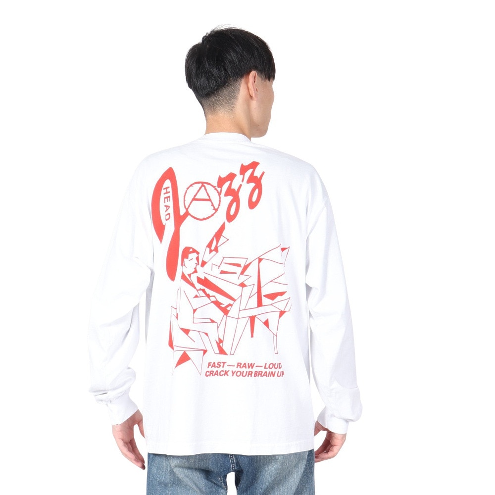 オベイ（OBEY）（メンズ）JAZZ HEAD 長袖Tシャツ 167103932WHT