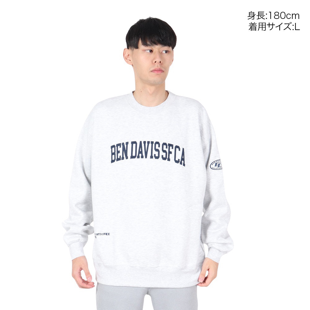ベンデイビス（BEN DAVIS）（メンズ）アーチロゴトレーナー 24780055-OWHT