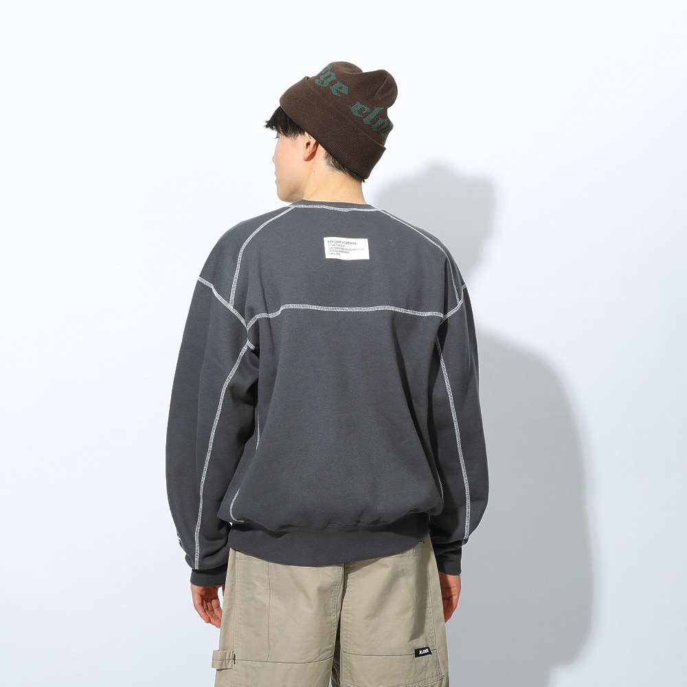 ベンデイビス（BEN DAVIS）（メンズ）ステッチ配色トレーナー 24780060-CGRY