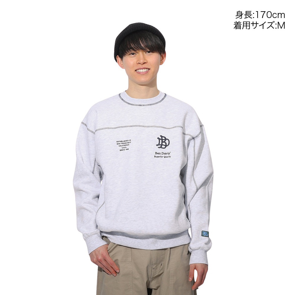 楽天市場】ベンデイビス BEN DAVIS トレーナー メンズ スタッフ クルー スウェット ( BENDAVIS C-25380027 Staff  Crew Sweat スエット トレナー トレイナー トップス ベン デイビス ベン・デイビス ベンデービス ) ice field icefield  : ice field（アイスフィールド）