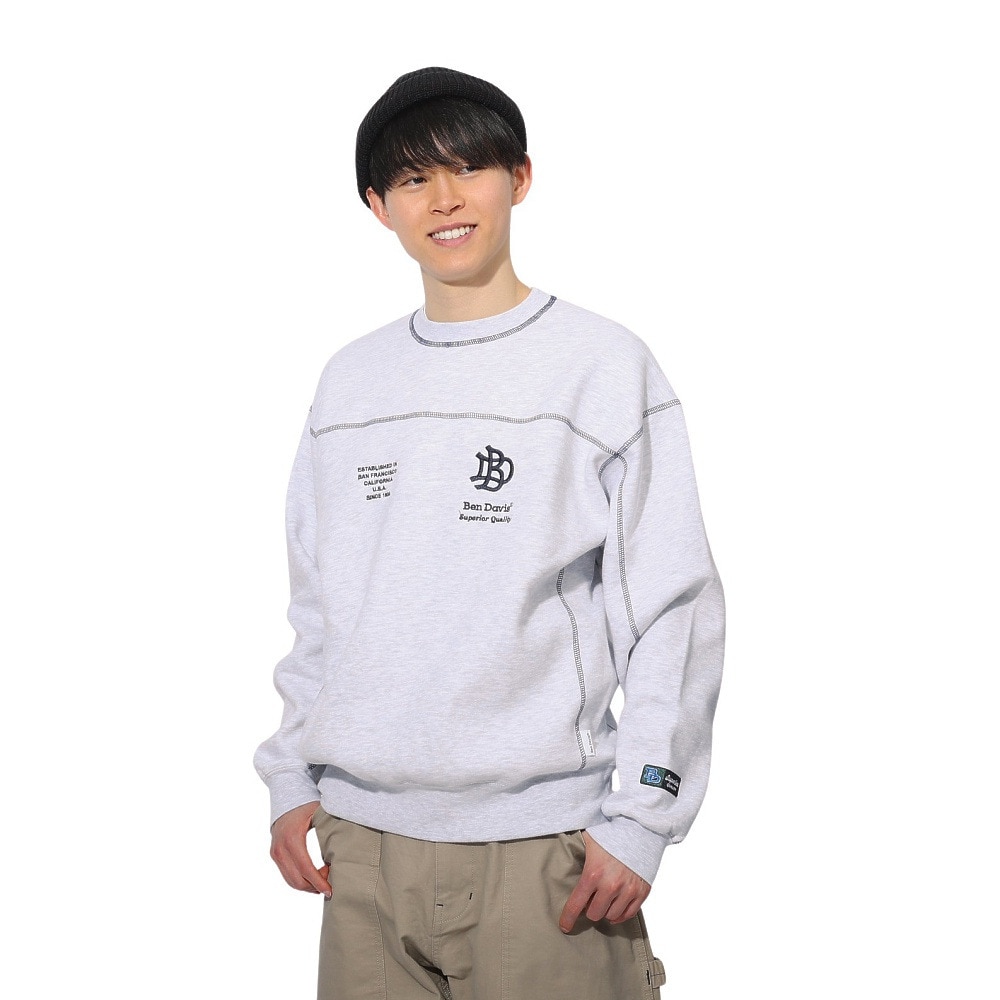 ベンデイビス（BEN DAVIS）（メンズ）ステッチ配色トレーナー