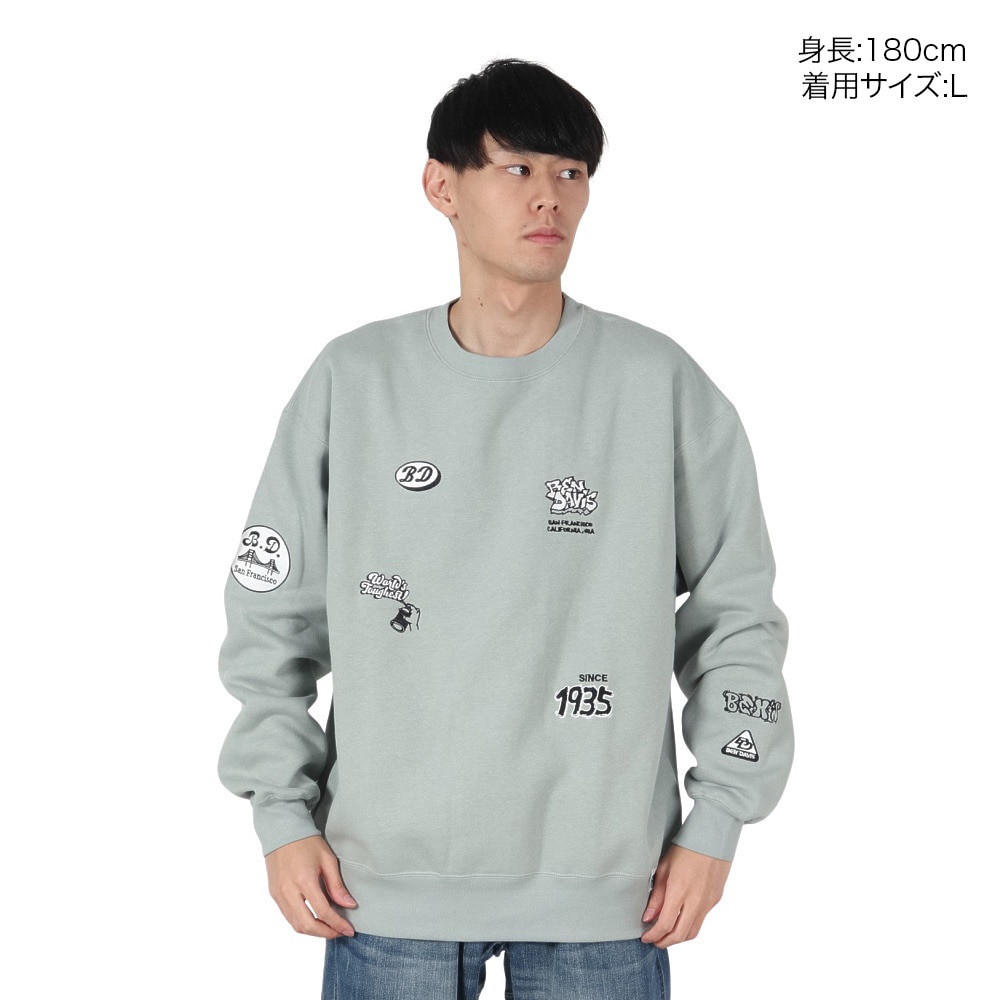 ベンデイビス（BEN DAVIS）（メンズ）ランダムロゴ トレーナー 24780065-MINT