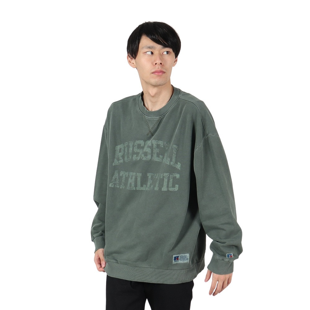 ラッセル（RUSSELL）（メンズ）コットン 裏毛 ヴィンテ-ジ スウェットシャツ RBM24F0012 GRN
