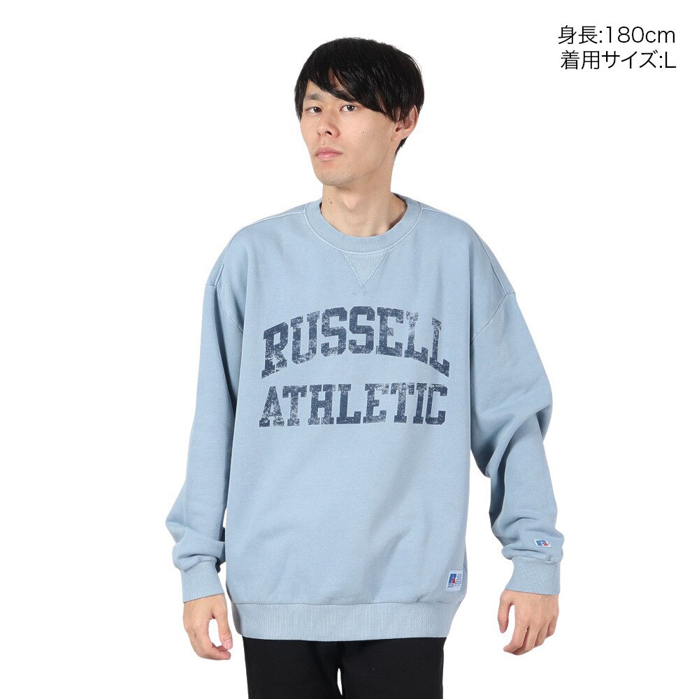 ラッセル（RUSSELL）（メンズ）コットン 裏毛 ヴィンテ-ジ スウェットシャツ RBM24F0012 SAX
