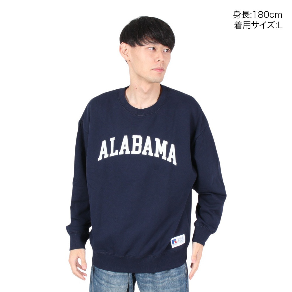 ラッセル（RUSSELL）（メンズ）カレッジロゴ スウェット ワイド RBM24F0013 NVY