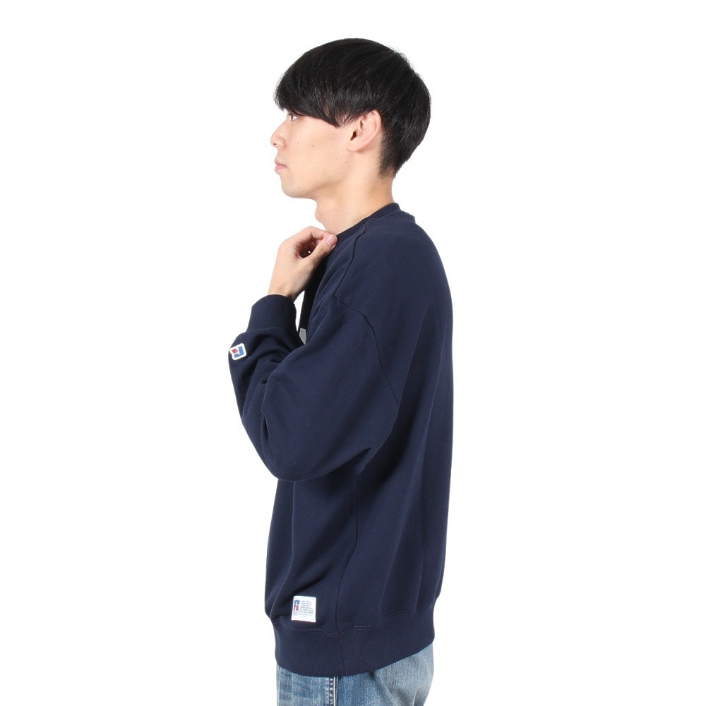ラッセル（RUSSELL）（メンズ）カレッジロゴ スウェット ワイド RBM24F0013 NVY