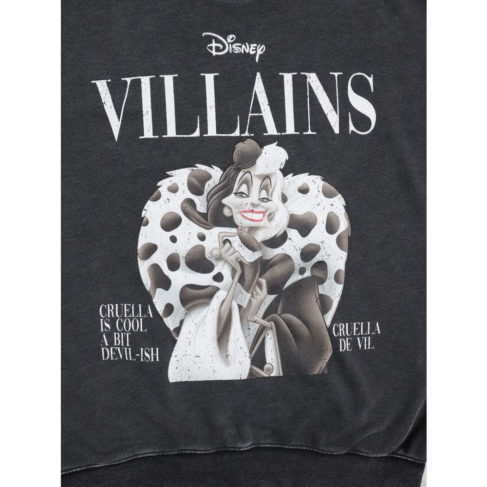 DISNEY（DISNEY）（メンズ、レディース）ディズニー クルエラ スウェット トレーナー 4915006-01 BLK