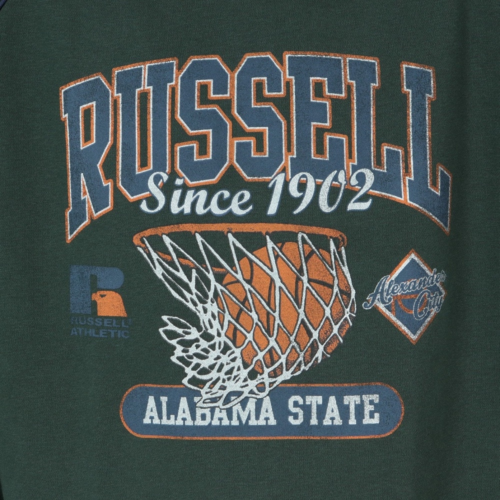 ラッセル（RUSSELL）（メンズ）HighCotton カスレプリント スウェットシャツ RBM24F0004 GRN