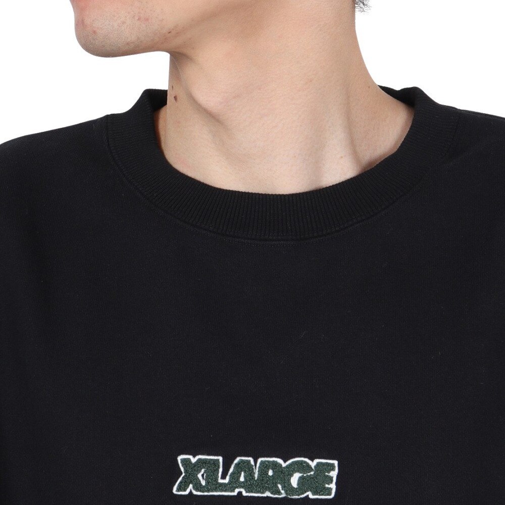 エクストララージ（XLARGE）（メンズ）スタンダード ロゴ クルーネック スウェットシャツ 101244012010-BLACK