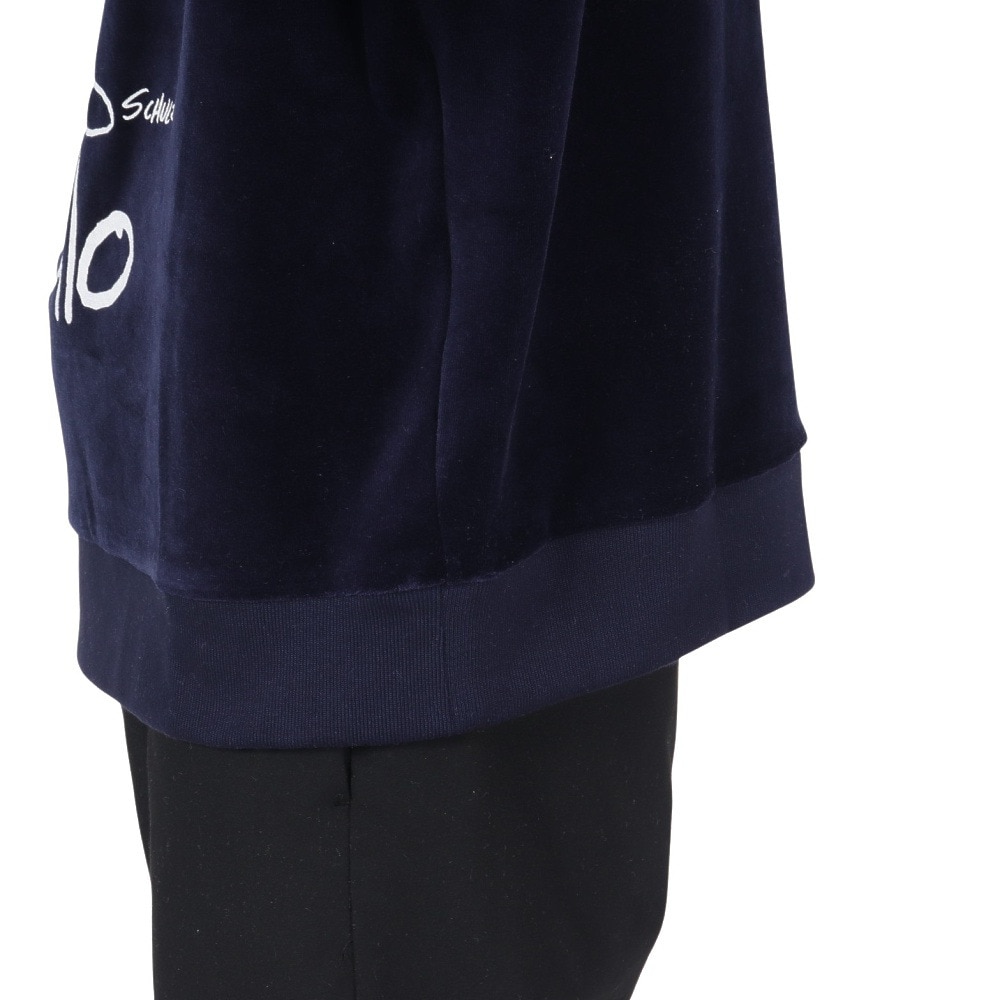 マンハッタンポーテージ（ManhattanPortage）（メンズ）スヌーピー モックネック ベロア スウェットシャツ 24FW-MP-M596 NAVY