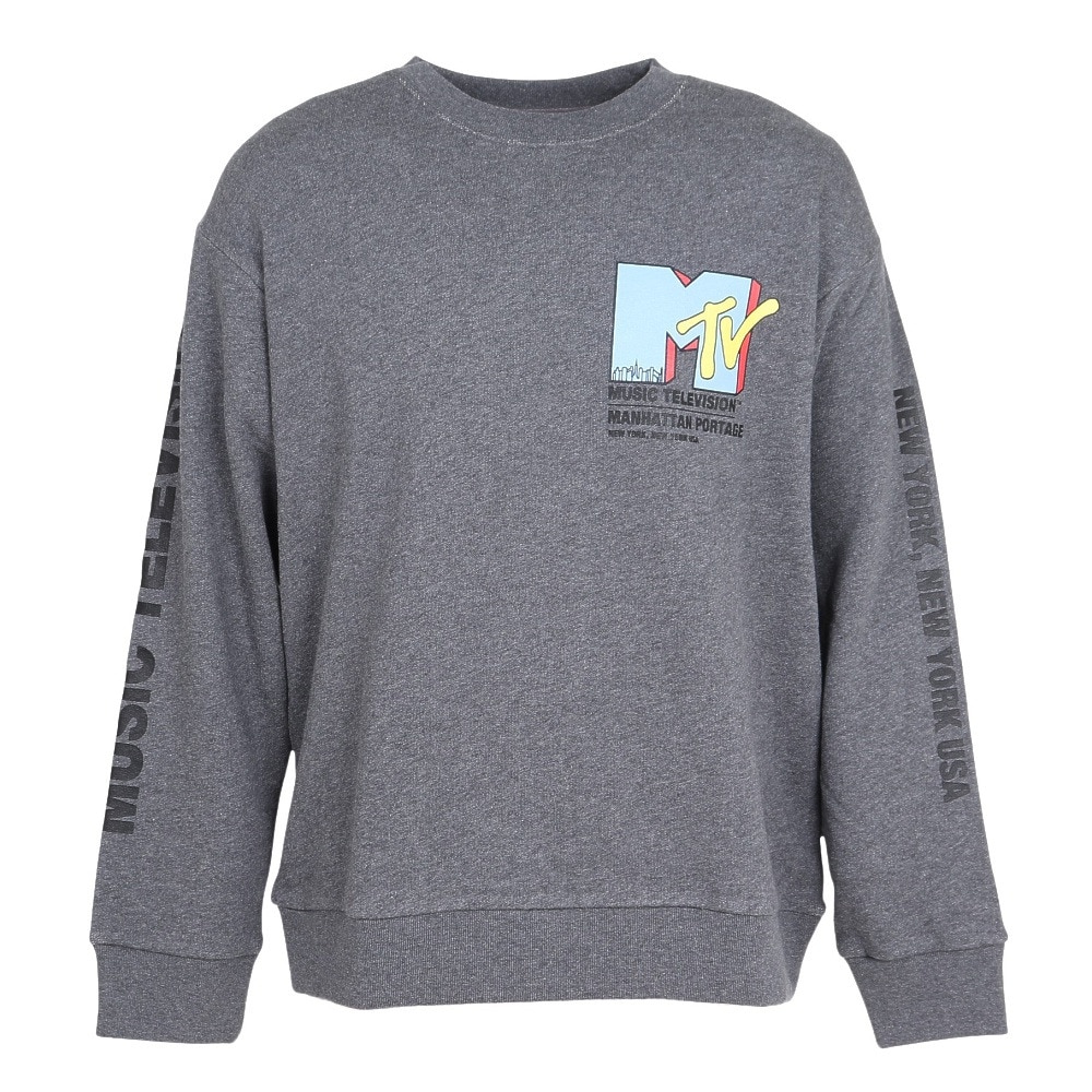 マンハッタンポーテージ（ManhattanPortage）（メンズ）プリントトレーナー スウェット MTV 25SS-MP-M620 CHARCOAL