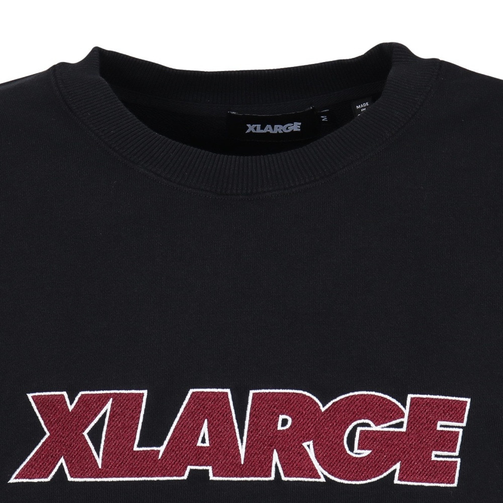 エクストララージ（XLARGE）（メンズ）スタンダード ロゴ クルーネック スウェットシャツ 101253012001-BLACK