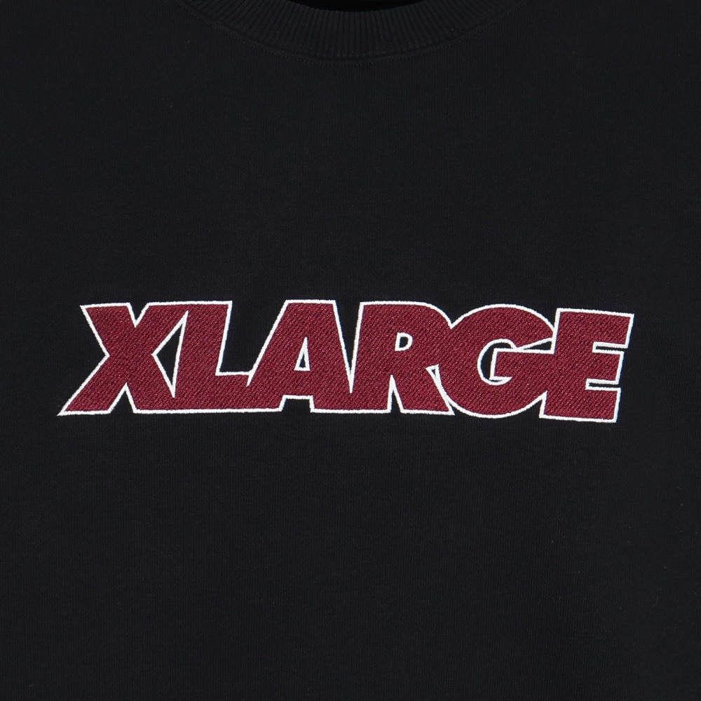 エクストララージ（XLARGE）（メンズ）スタンダード ロゴ クルーネック スウェットシャツ 101253012001-BLACK