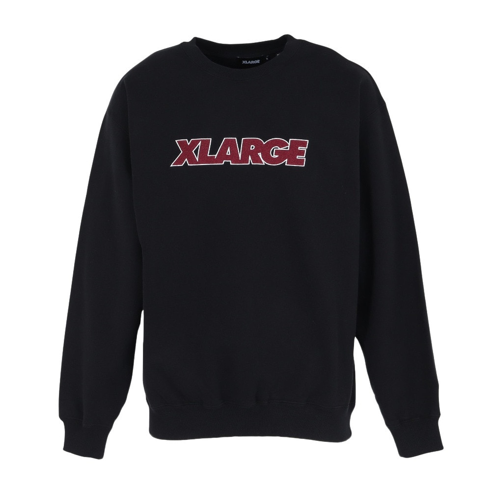 エクストララージ（XLARGE）（メンズ）スタンダード ロゴ クルーネック スウェットシャツ 101253012001-BLACK