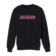 (メンズ)スタンダード ロゴ クルーネック スウェットシャツ 101253012001-BLACK