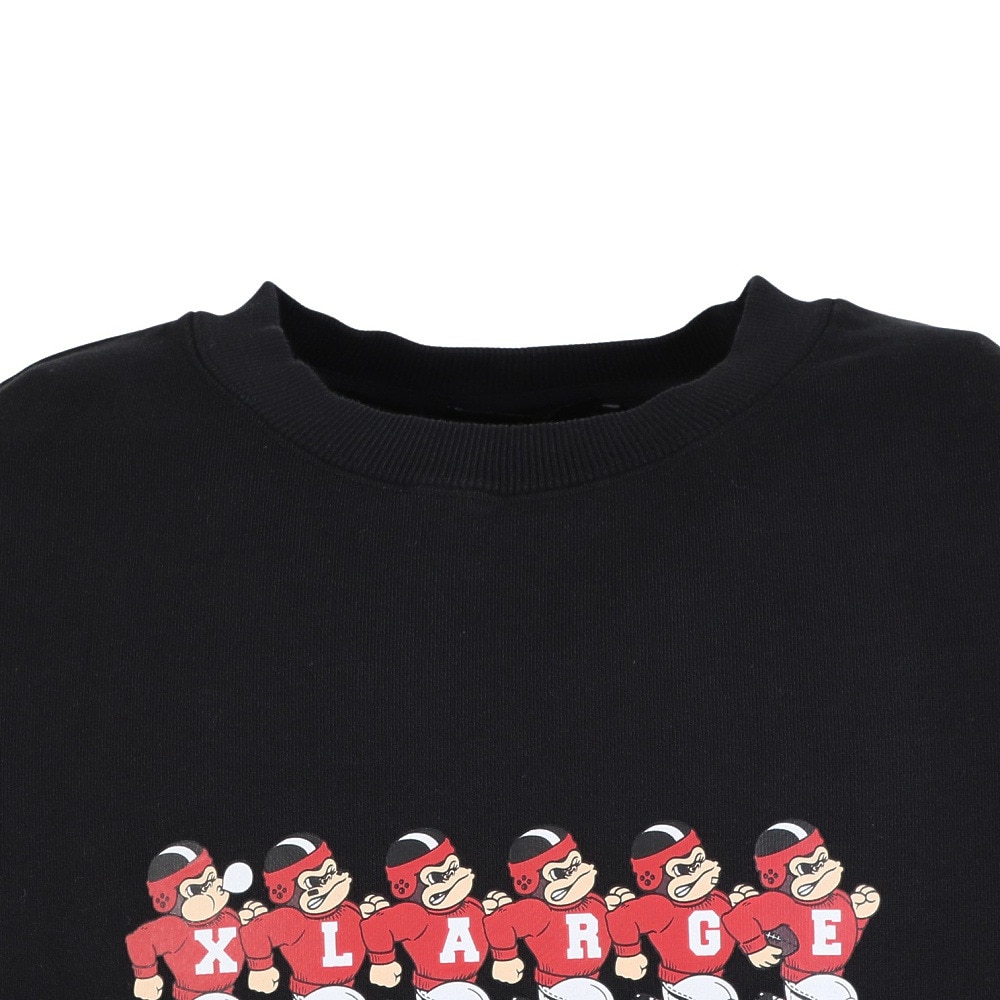 エクストララージ（XLARGE）（メンズ）フットボール クルーネック スウェットシャツ 101253012006-BLACK