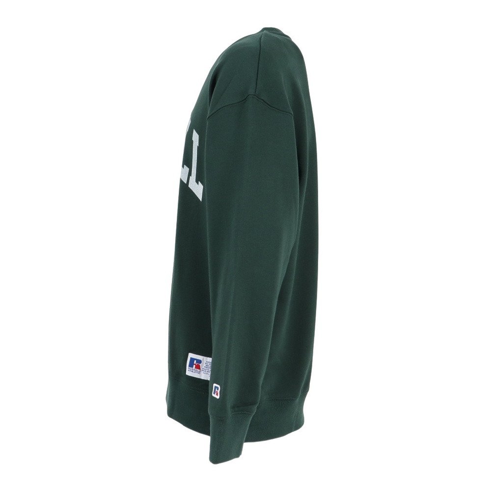 ラッセル（RUSSELL）（メンズ）C100 アーチロゴ クルーネック スウェットシャツ RBM25F0007 DGRN