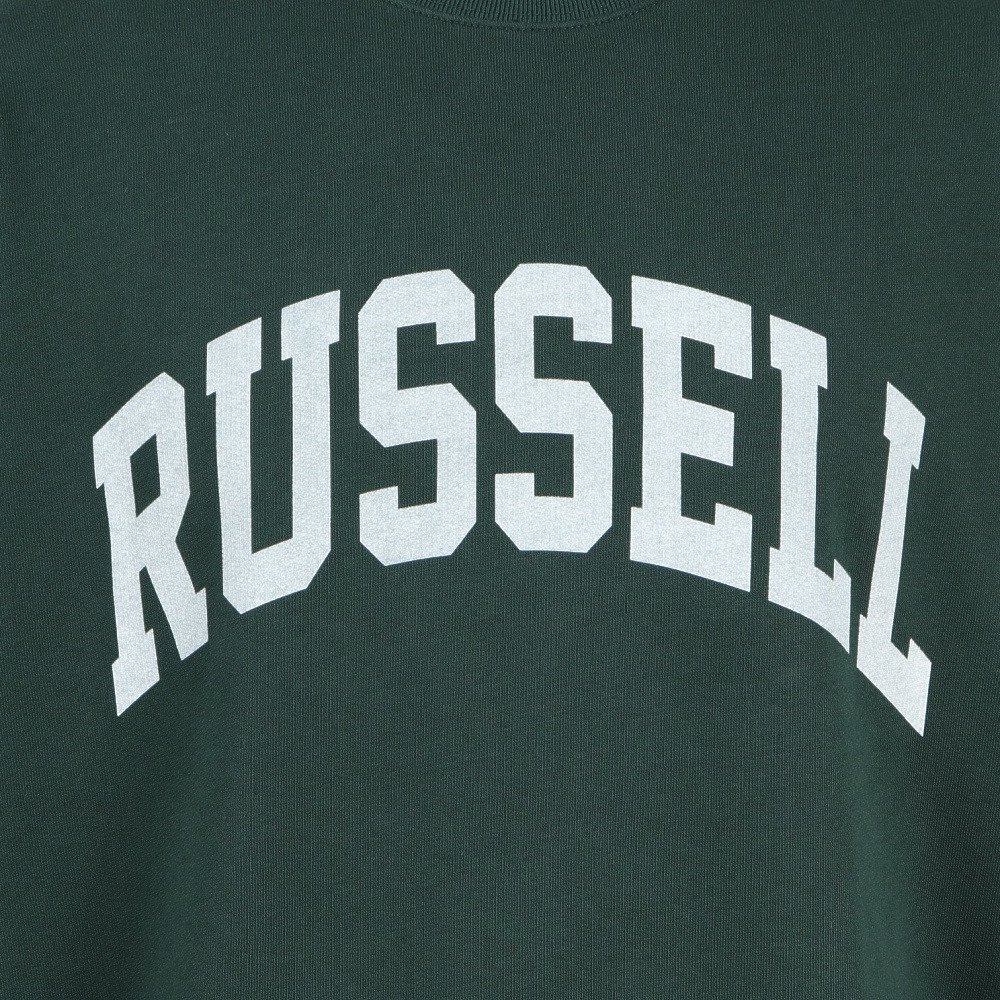 ラッセル（RUSSELL）（メンズ）C100 アーチロゴ クルーネック スウェットシャツ RBM25F0007 DGRN