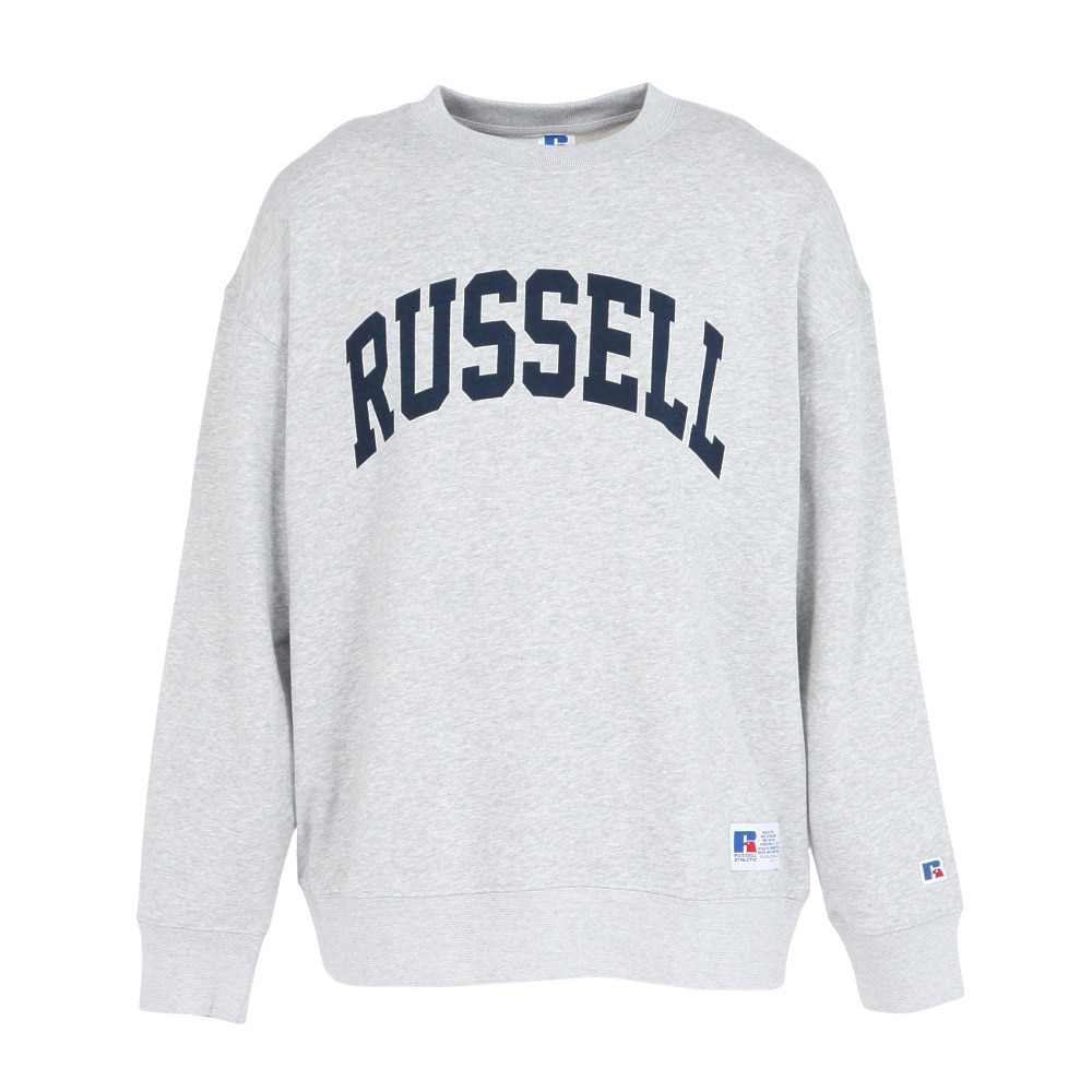 古着 RUSSELL ATHLETIC スウェット アーチロゴ L グレー ラッセル（RUSSELL）（メンズ）C100 アーチロゴ クルーネック