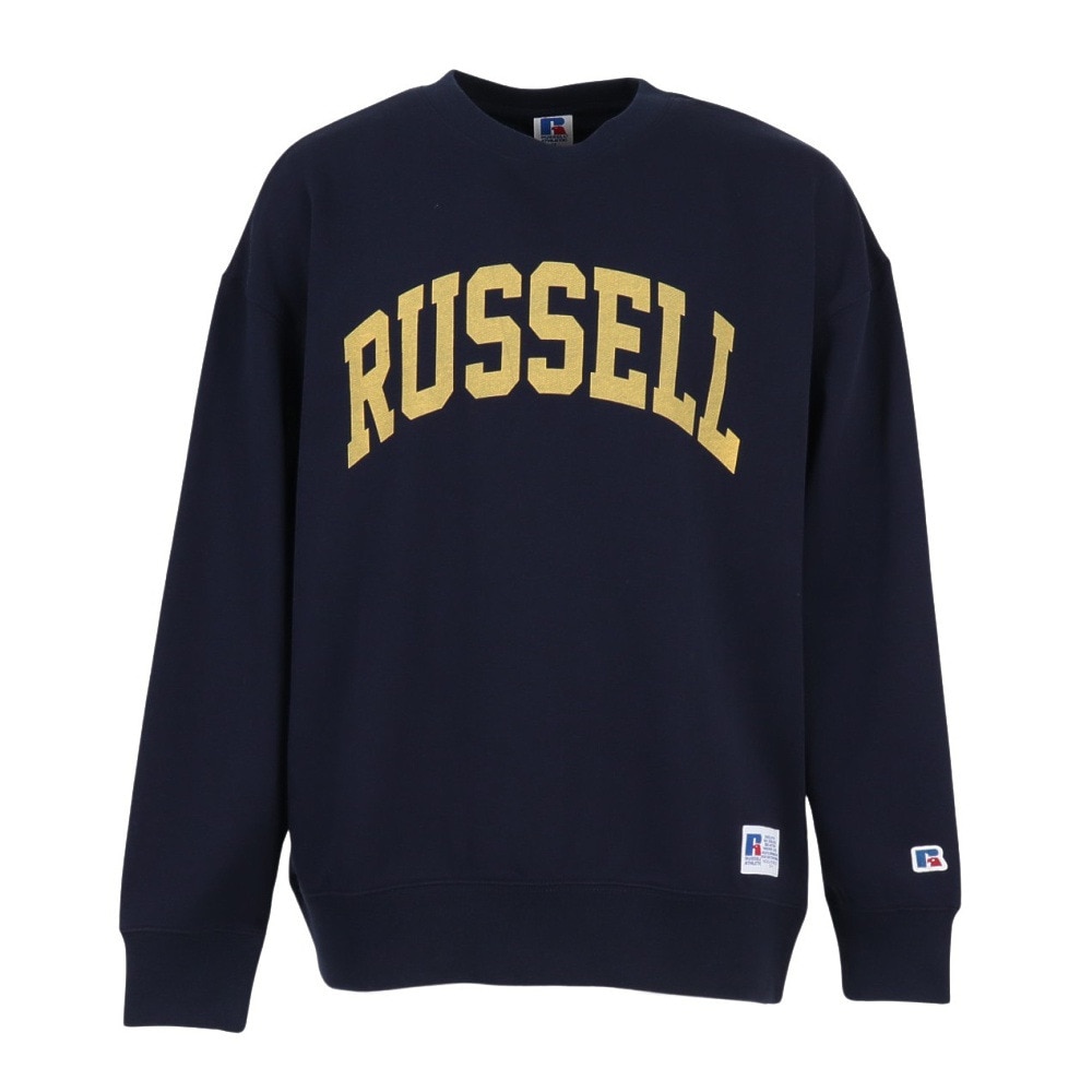 ラッセル（RUSSELL）（メンズ）C100 アーチロゴ クルーネック スウェットシャツ RBM25F0007 NVY
