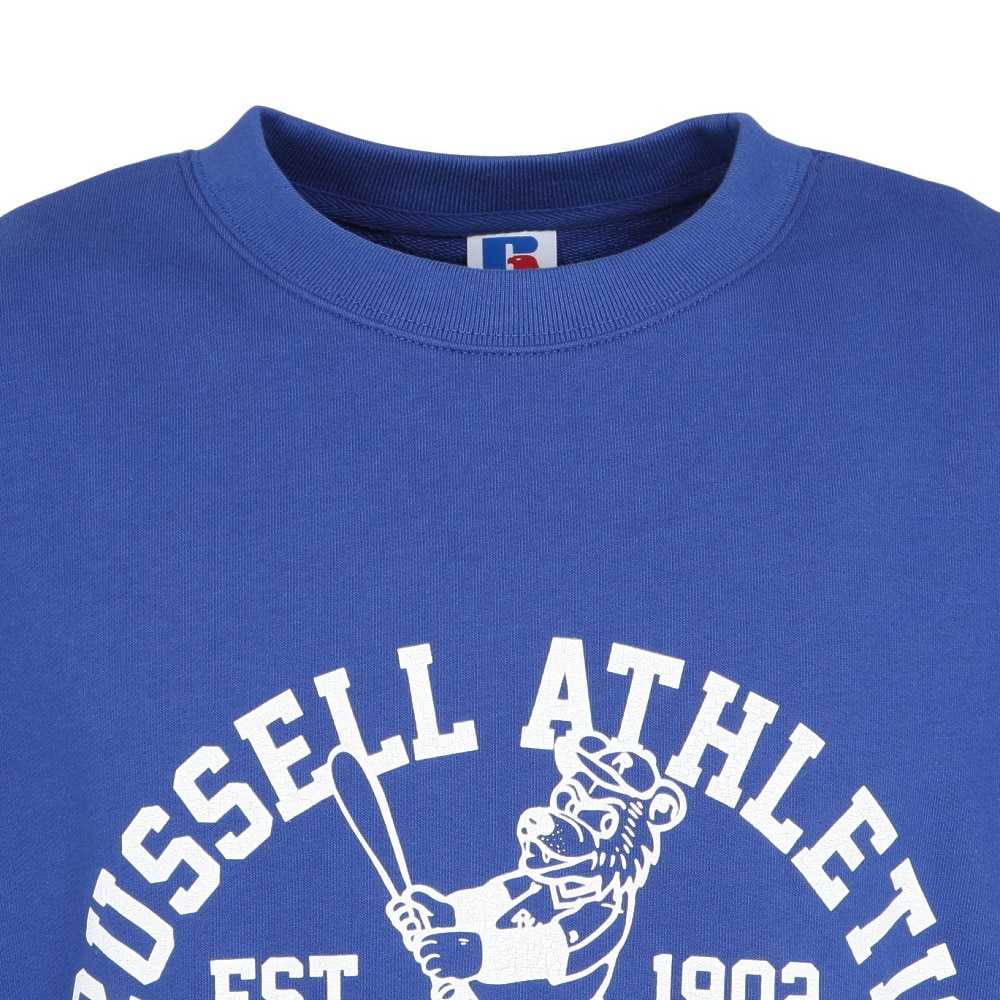 ラッセル（RUSSELL）（メンズ）C100 BB ベア クルーネック スウェットシャツ RBM25F0009 BLU