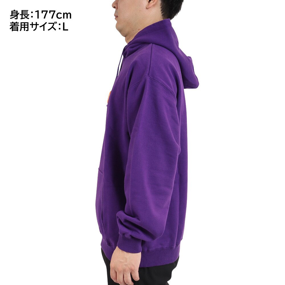 エクストララージ（XLARGE）（メンズ）TWO TONE STANDARD ロゴ プルオーバーフードスウェット 101223012008-PURPLE