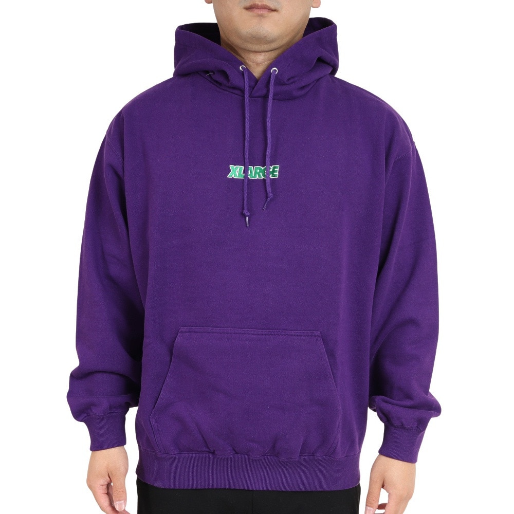 エクストララージ（XLARGE）（メンズ）STANDARD ロゴ プルオーバー フードスウェット 101223012010-PURPLE