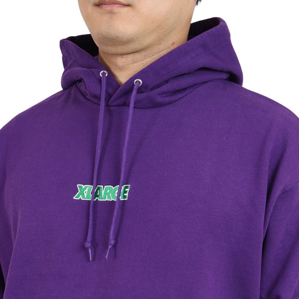 エクストララージ（XLARGE）（メンズ）STANDARD ロゴ プルオーバー フードスウェット 101223012010-PURPLE