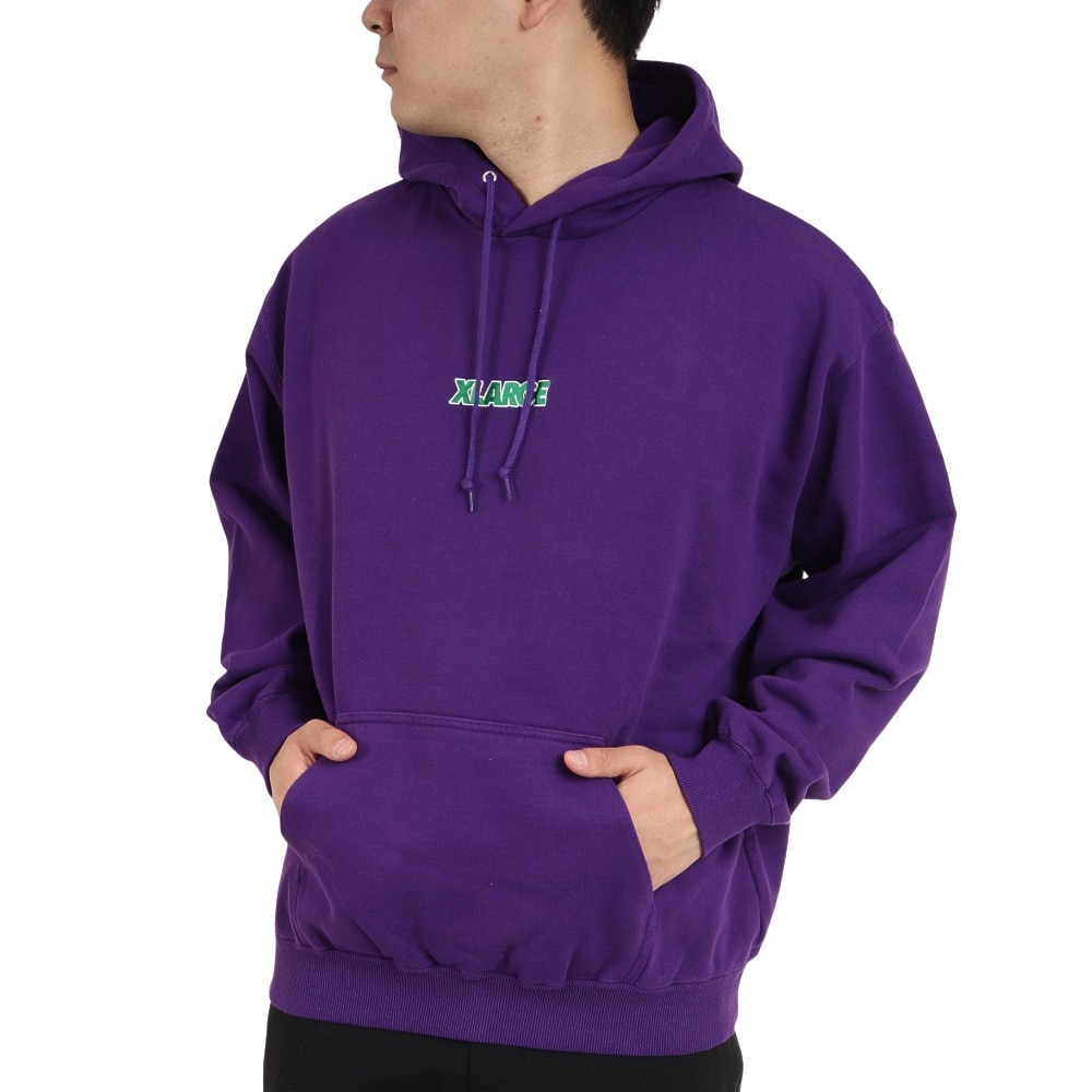 エクストララージ（XLARGE）（メンズ）STANDARD ロゴ プルオーバー フードスウェット 101223012010-PURPLE