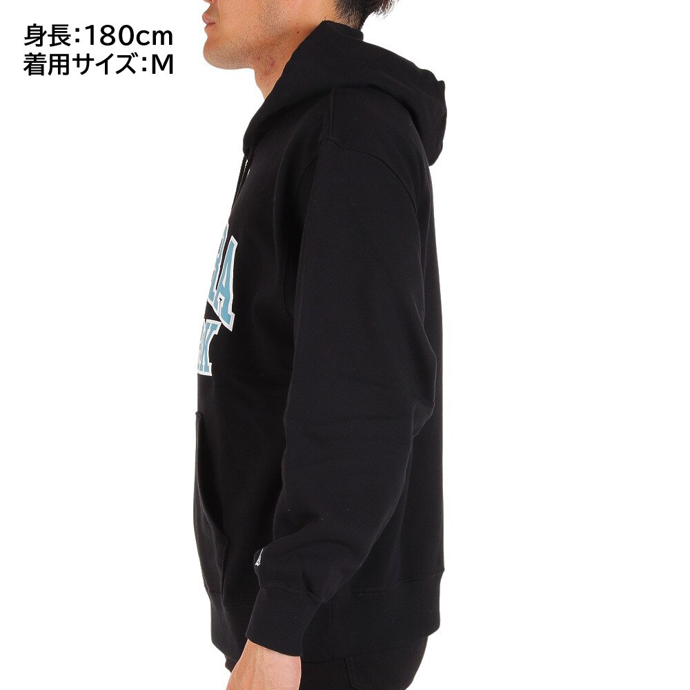 ニューエラ（NEW ERA）（メンズ）裏毛 オーバーサイズド プルオーバーフーディー Classic College カレッジロゴ ブラック 13330910