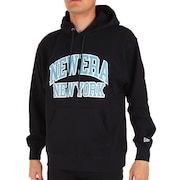 ニューエラ(NEW ERA)(メンズ)裏毛 オーバーサイズド プルオーバーフーディー Classic College カレッジロゴ ブラック 13330910