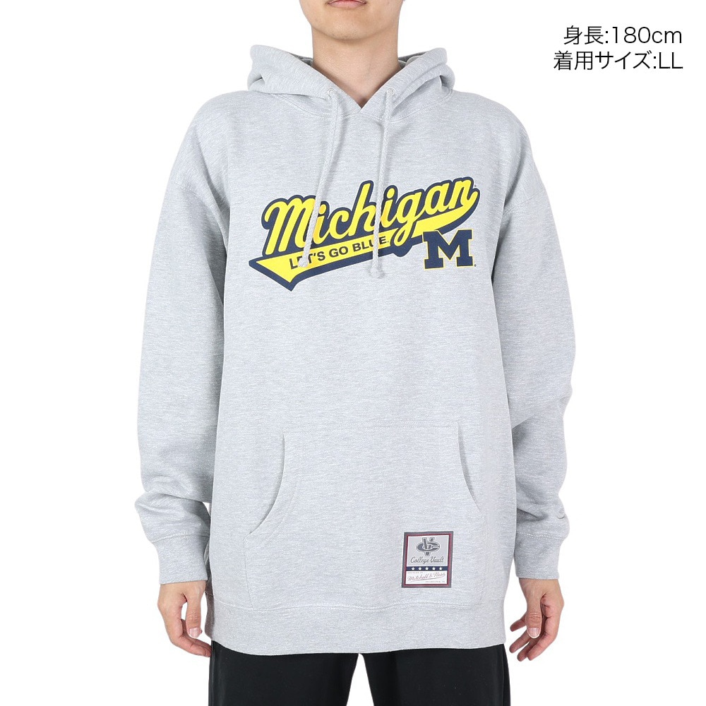 ミッチェルアンドネス（Mitchell&Ness）（メンズ）パーカー メンズ NCAA SCRIPT HOODY MICHIGA BMPHTP21131-UMIGYHT