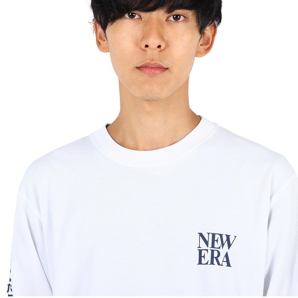 ニューエラ（NEW ERA）（メンズ、レディース）長袖コットンTシャツ 