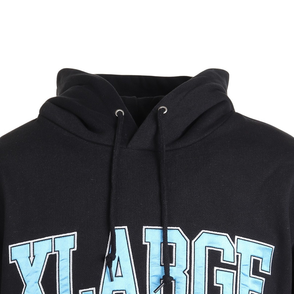 エクストララージ（XLARGE）（メンズ）COLLEGE ロゴ フーデッド スウェットパーカー 101233012018-BLACK