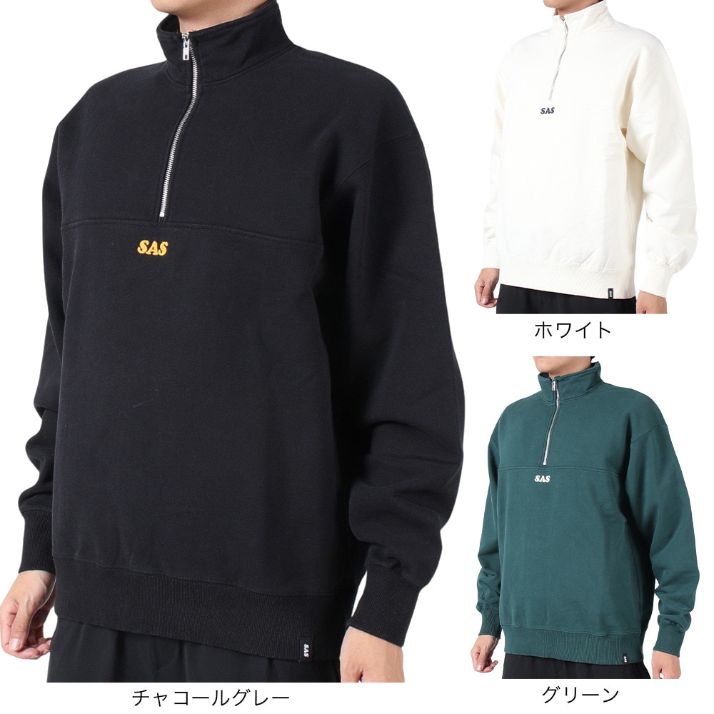 エスエーエス（S.A.S）（メンズ）ヘビー裏起毛ハーフジップ トレーナー SAS2325809-5:OFF